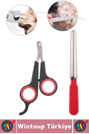 Dayanıklı Pet Kedi Köpek Sağlık Tırnak Bakım Evcil Hayvan Tırnak Makası Törpü Seti