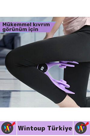 Kompakt Çok Fonksiyonlu Ev Ofis Bacak Kalça Sırt Dijital Sayaçlı Kadın Spor Egzersiz Aleti