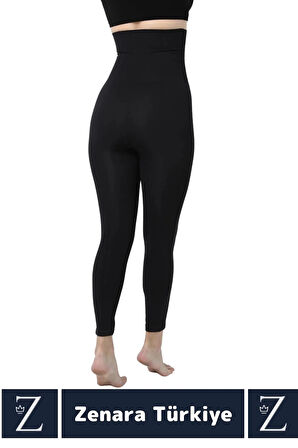 Gündelik Doğal Görünüm 2 Beden İncelten Vücut Toparlayan LAZER KESİM Yüksek Bel Ağraflı Korseli TAYT