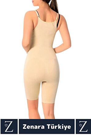Günlük Vücut Şekillendiren Beden İncelten Toparlayan İhtiyaç Deliği Fermuarlı Ağraflı Tam Boy Korse