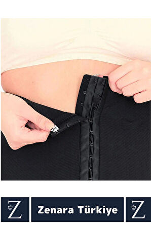 Gündelik Doğal Görünüm Vücut Beden Küçülten Toparlayan Yüksek Bel Ağraflı Slip Korseli TAYT