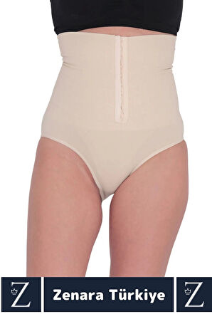 Gündelik Doğal Görünüm Vücut Beden Küçülten Toparlayan Yüksek Bel Ağraflı Slip Korseli TAYT