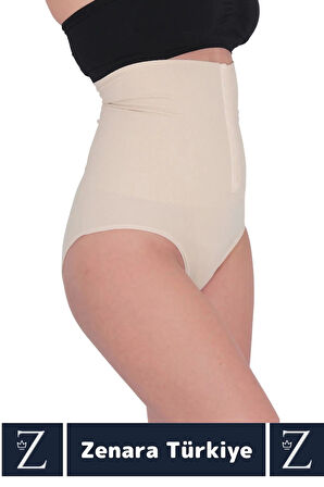 Gündelik Doğal Görünüm Vücut Beden Küçülten Toparlayan Yüksek Bel Ağraflı Slip Korseli TAYT