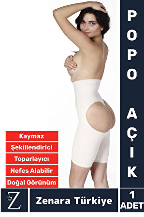 Özel Üretim Gündelik İç Göstermez Kaymaz Vücut Şekillendiren Sıkılaştıran Toparlayan Popo Açık Korse