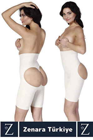 Özel Üretim Gündelik İç Göstermez Kaymaz Vücut Şekillendiren Sıkılaştıran Toparlayan Popo Açık Korse