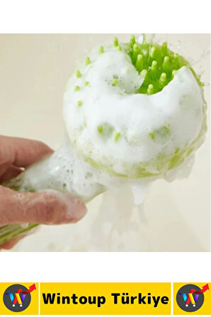 Ergonomik Kedi Köpek Banyo Temizlik Masaj Etkili Zararsız Silikon Sıvı Hazneli Evcil Hayvan Tarağı