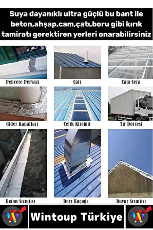 Ultra Güçlü Su Neme Dayanıklı Çok Amaçlı Montaj Onarım İzolasyon Tamir Bantı Siyah 48 Mmx10 Mt 2 Adt