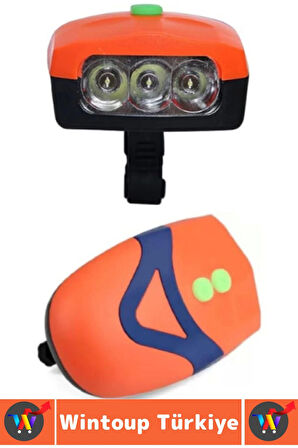 Dayanıklı Kolay Montaj Yaümur Suyuna Dayanıklı Outdoor Gece Sürüşü Güvenlik Ledli Bisiklet Kornası