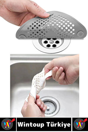 Kolay Temizlenir Mutfak Banyo Küvet Lavabo Tıkanma Önleyen Esnek Silikon Lavabo Gider Filtresi
