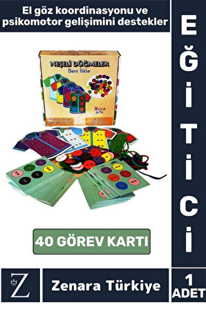 Eğitici Görsel Algı El-Göz Koordinasyonu Beceri Geliştirici Eğlenceli Çocuk Oyun NEŞELİ DÜĞMELER