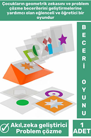 Özel Seri Görsel Algı Odaklanma Problem Çözme Becerisi Geliştirici Eğlenceli ŞEKLİ TAMAMLA Oyunu