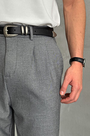 Erkek Pileli Baggy Kalıp Kumaş Pantolon