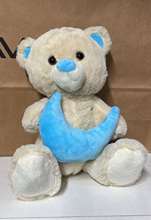 Oyuncak Peluş Sevimli Uyku Arkadaşı Aydedeli Ayıcık 26 cm