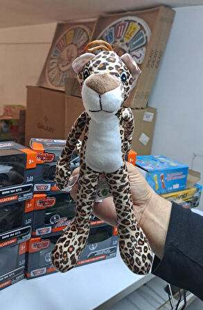 30 cm Asılabilir Elleri Vantuzlu Oyuncak Peluş Leopar 