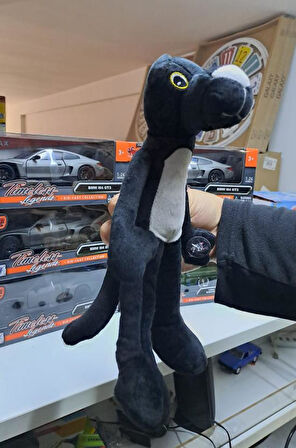 30 cm Asılabilir Elleri Vantuzlu Oyuncak Peluş Siyah Panter