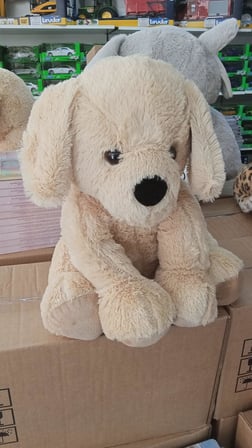 Oyuncak Peluş Sevimli Krem Rengi Köpek Uyku Arkadaşı 45 cm