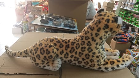 Oyuncak Peluş Sevimli Yatan Kaplan Uyku Arkadaşı 45 cm