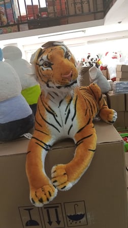 Oyuncak Peluş Sevimli Yatan Kaplan Uyku Arkadaşı 70 cm