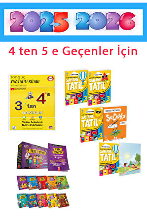 Tonguç Akademi 3. Sınıf Yaz Tatil Seti + 3 ten 4 e Hazırlık Kitabı +Fen Köyü Hikaye Seti