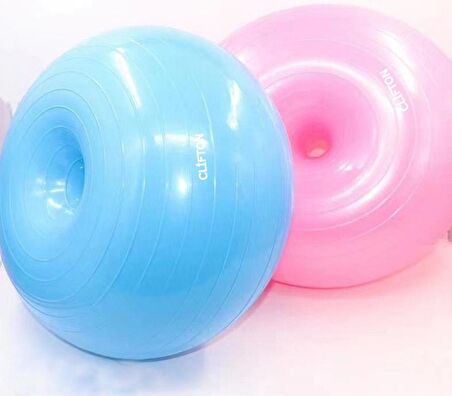 Pilates Topu Denge Topu Anti-Brust  50 Cm Pembe + Pompa