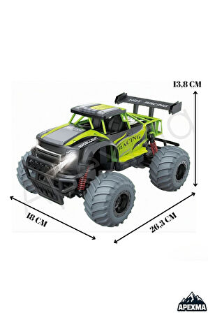 Oyuncak 2.4GHz Uzaktan Kumandalı Full Fonksiyon Şarjlı 1:14 Ölçek Rc Off-Road Arazi Aracı Yeşil