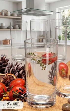 Paşa bahçe Holiday Rakı ve Meşrubat Bardağı 62708 205 Cc 6 'LI SET