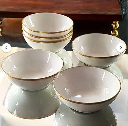 REGNA HOME Fine Living Anka Yaldızlı Hurmalık- Çerezlik-kahvaltılık - Sosluk-6lı Kase Set