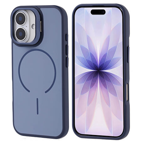 iPhone 17 Kılıf Kablosuz Şarj Özellikli Kamera Standlı Notron Kapak