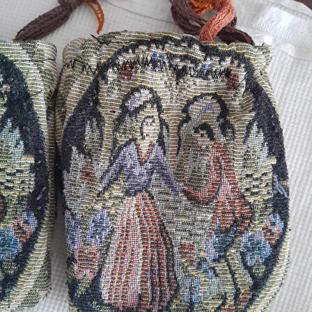 Goblen İşli Çift Keseler