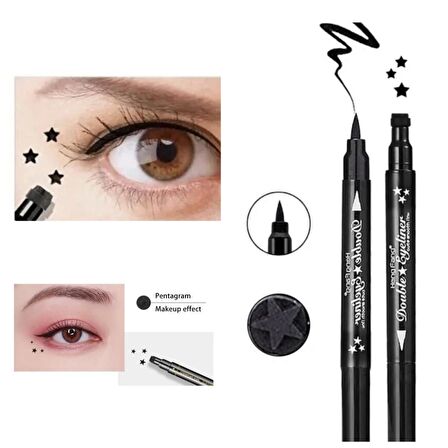 Çift taraflı yıldız damgalı kalem eyeliner