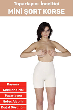 Özel Üretim İz İç Göstermez Kaymaz Sıkılaştırıcı Toparlayıcı Mini Şort Korse