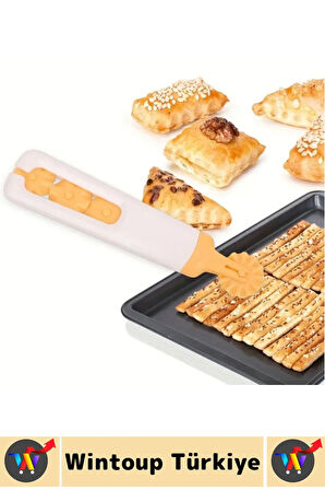 Dayanıklı Ergonomik Hamur Makarna Kurabiye Değiştirilebilir 4 Başlıklı Şekillendirici Hamur Kesici