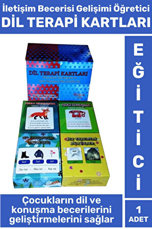 Eğitici Görsel Algı Dil İletişim Becerisi Gelişimi Özgüven Kazanımı DİL TERAPİ KARTLARI