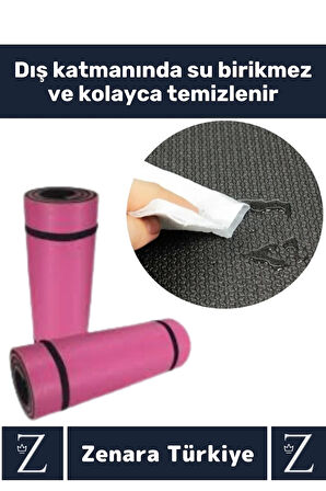 Özel Üretim Kompakt Taşıma Askılı Çift Taraflı Su Geçirmez Kamp Uyku Minder Yoga Pilates Matı 10 Mm