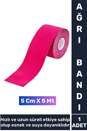 Premium Hızlı Uzun Süre Etkili Kas Bel Bacak Kol Boyun Sırt Omuz Karın Kalça Isı Ağrı Bandı Pembe