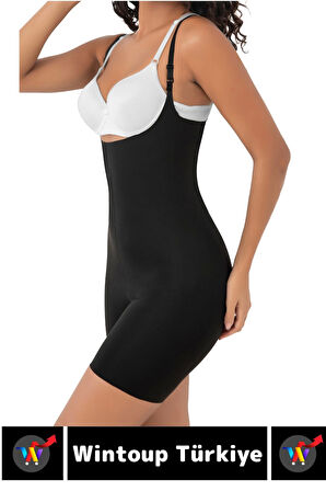 İz Göstermez Kaymaz Sıkılaştırıcı Toparlayıcı Vücut Şekillendirici LAZER KESİM Tam Boy Askılı Korse