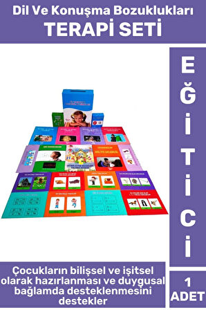 Eğitici Çocuk Dil Konuşma Bilgisi Bilişsel Beceri Geliştirici DİL VE KONUŞMA BOZUKLUKLARI TERAPİ SET