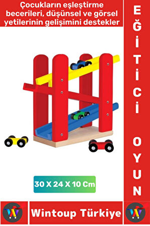 Eğlenceli Eşleştirme Koordinasyon Düşünsel Görsel Gelişim Çocuk Eğitici YARIŞ ARABALI OYUN RAMPASI