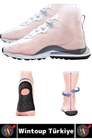 Unisex Gündelik Kullanım Konforlu Destekleyici Ayak Düz Taban Düzeltici Esnek Silikon Topuk Yastığı