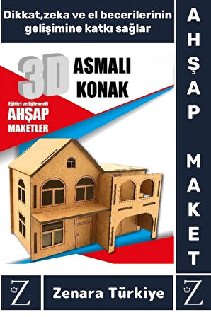 Premium Görsel Zeka El Becerisi Geliştirici Boyanabilir Puzzle Oyun Dekoratif Demonte Ahşap 3D Maket