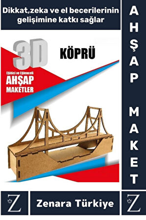 Premium Görsel Zeka El Becerisi Geliştirici Boyanabilir Puzzle Oyun Dekoratif Demonte Ahşap 3D Maket