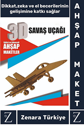 Premium Görsel Zeka El Becerisi Geliştirici Boyanabilir Puzzle Oyun Dekoratif Demonte Ahşap 3D Maket