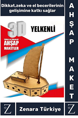 Premium Görsel Zeka El Becerisi Geliştirici Boyanabilir Puzzle Oyun Dekoratif Demonte Ahşap 3D Maket