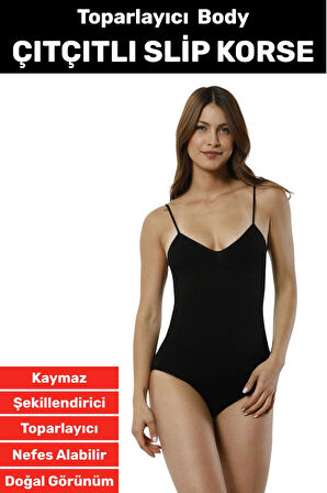 Özel Üretim İz İç Göstermez Kaymaz Sıkılaştırıcı İnceltici Çıtçıtlı Slip Body Korse