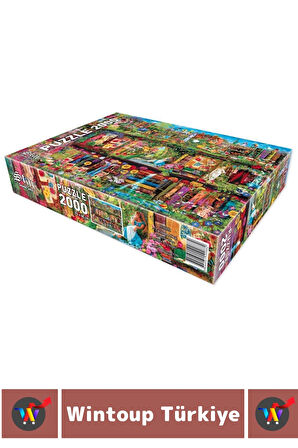 Premium Eğlenceli El Göz Koordinasyon Hafıza Beceri Geliştirici 2000 Parça PUZZLE RAFTAKİ BAHÇE