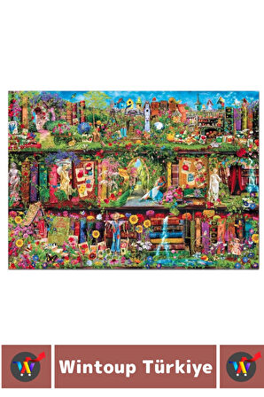 Premium Eğlenceli El Göz Koordinasyon Hafıza Beceri Geliştirici 2000 Parça PUZZLE RAFTAKİ BAHÇE