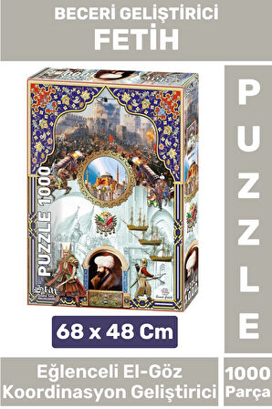 Özel Seri Eğlenceli El Göz Koordinasyon Beceri Görsel Algı Geliştirici Çocuk 1000 Parça PUZZLE FETİH