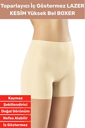 Özel Üretim İz İç Göstermez Kaymaz Sıkılaştırıcı Şekillendirici LAZER KESİM Yüksek Bel Boxer Korse