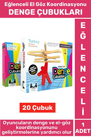 Premium Eğitici El Göz Koordinasyonu Denge Görsel Algı Geliştirici Eğlenceli Oyun DENGE ÇUBUKLARI