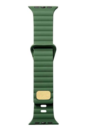 Apple Watch Ultra 49mm Uyumlu KRD-73 Şerit Tasarım Lüx Silikon Kordon